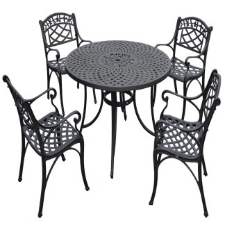 Sedona 5-Piece Metal 48″ Dining Set