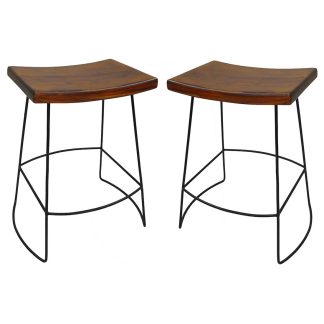 Wyatt Saddle Seat Counter Stool – Set of 2