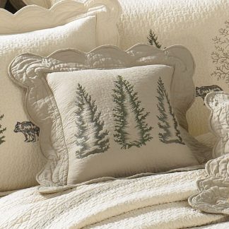Bear Creek Quilted Pillow by Donna Sharp – Trees