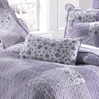 Lavender Rose Patchwork Pillow by Donna Sharp