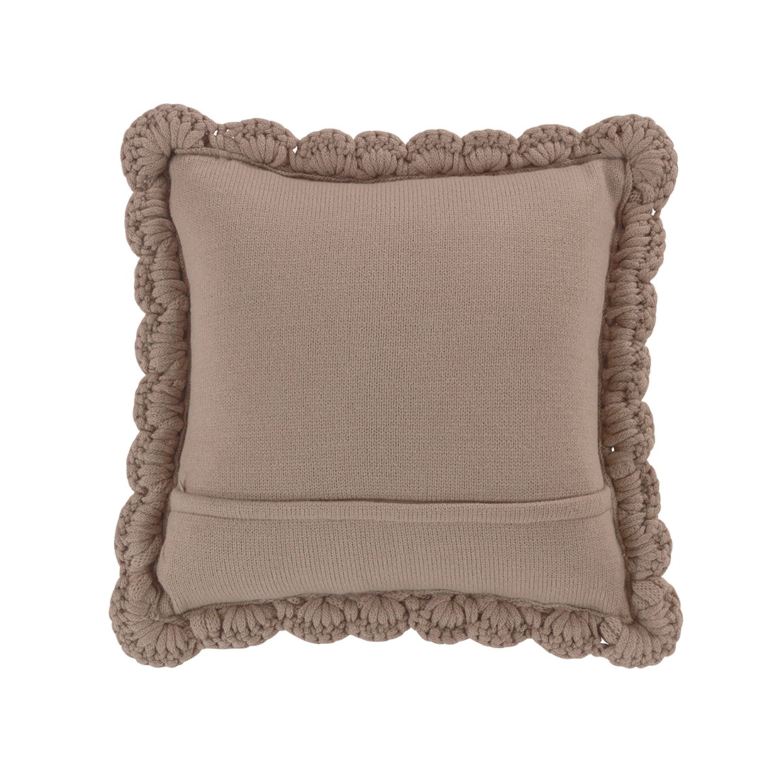 Donna Sharp Chunky Knitted Taupe Dec Pillow - Image 2