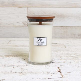 WoodWick White Teak Large Jar Candle
