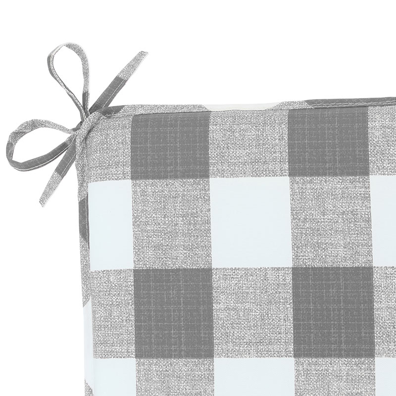 Gray Check Rocking Chair Cushion Set - Image 3