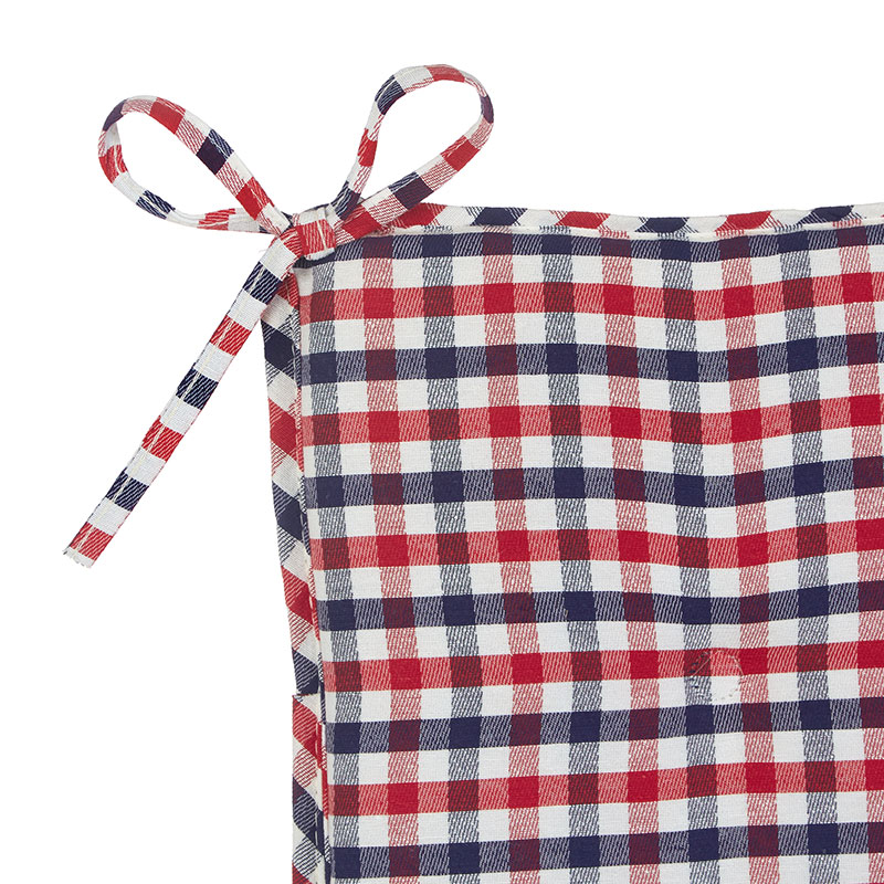 Multi-Colored Non-Slip Gingham Rocking Chair Cushion Set - Image 3
