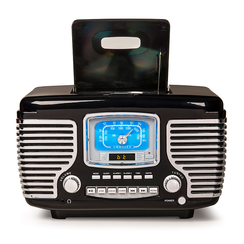 Corsair Retro Radio and CD Player With Stereo Bluetooth Speakers – Black - Image 3