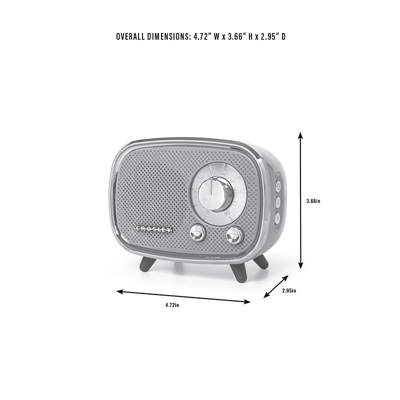 Rondo Retro Portable Bluetooth Speaker with Microphone – White - Image 4