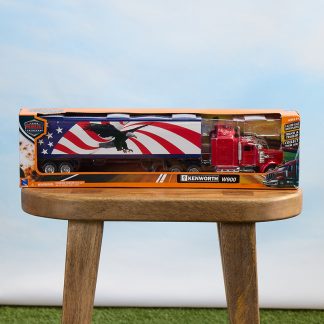 Kenworth Patriotic Semi Truck with Trailer