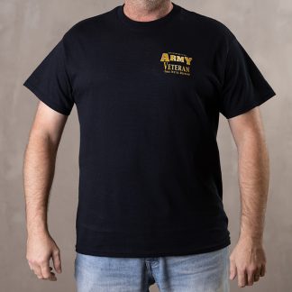 Army Veteran Star Black Tee