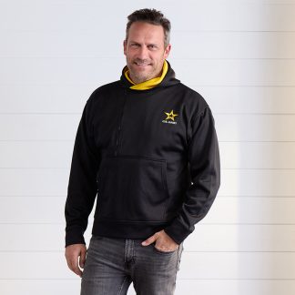 Army Half Zip Black Jacket