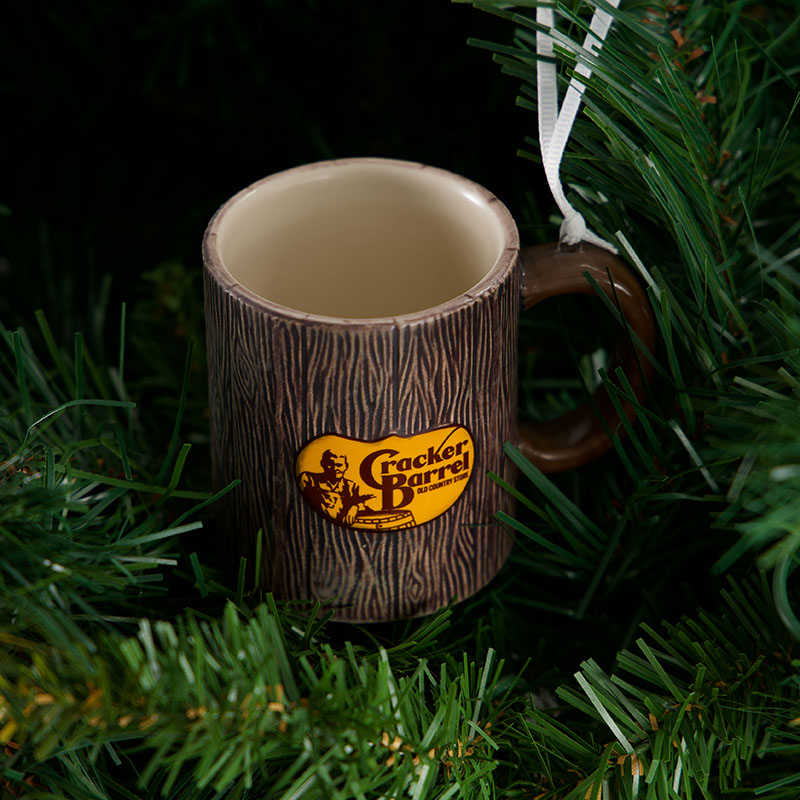 Barnwood Ceramic Mug Ornament - Image 2
