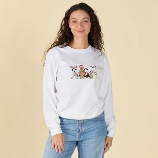 Christmas Dog Ivory Pullover
