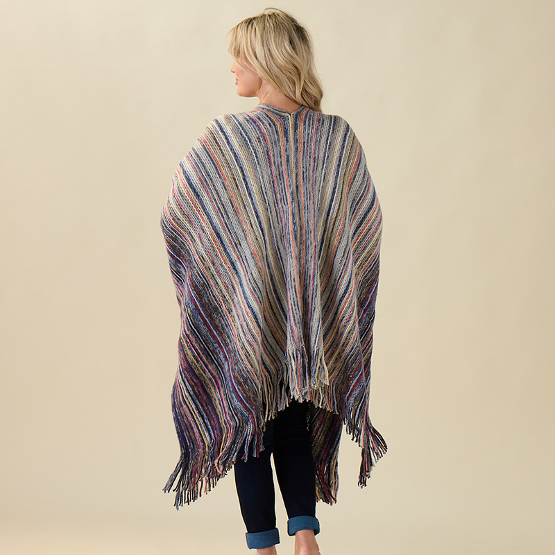 Multi Stripe Ruana - Image 2