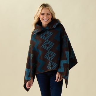Sweater Print Poncho