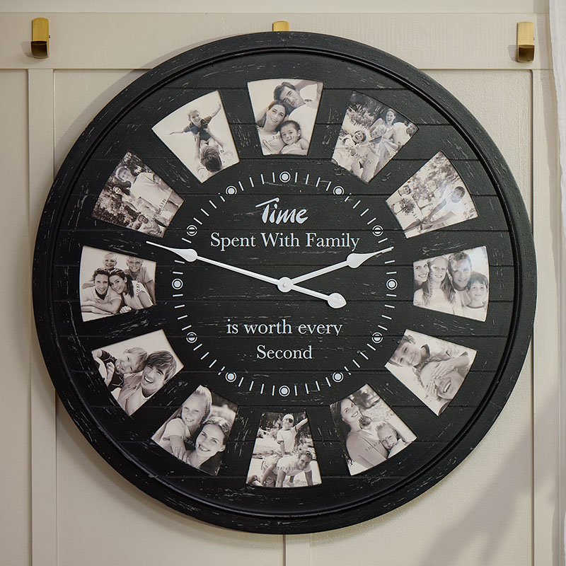 Black Photo Frame Clock