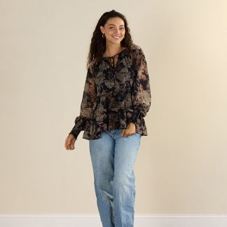 Floral Tiered Blouse