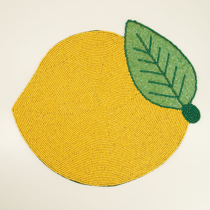 Beaded Lemon Placemat