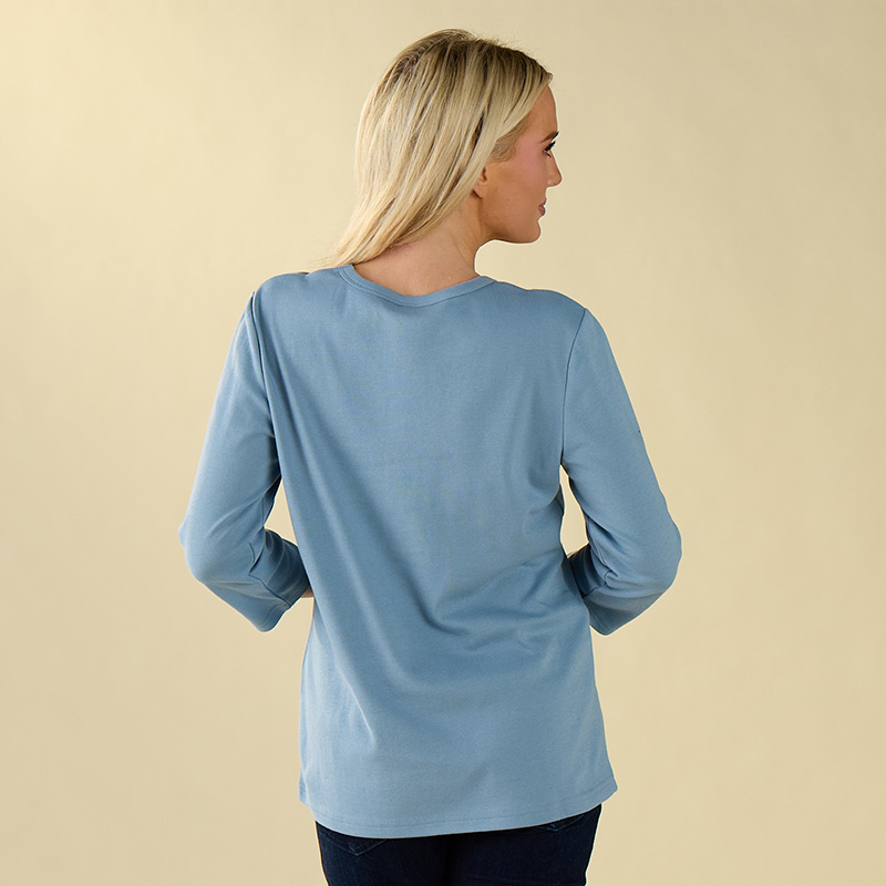 Blue Bling 2fer Top - Image 2