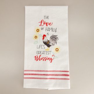 Love A Family Embroidered Tea Towel