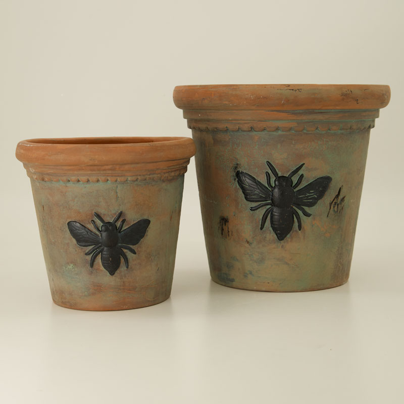 Bee Terra Cotta Flower Pot – Large - Image 3