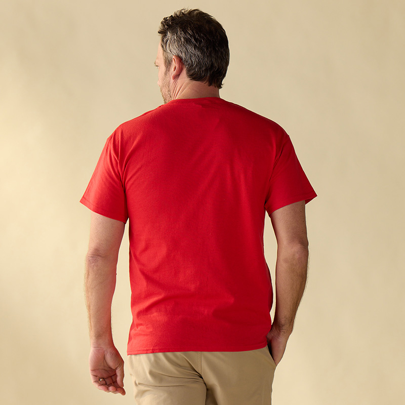 Marines Gold Emblem and Flag Red Tee - Image 2