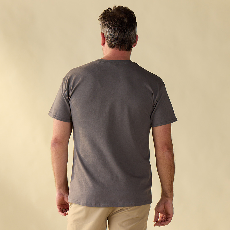 Army Gold Emblem and Flag Gray Tee - Image 2