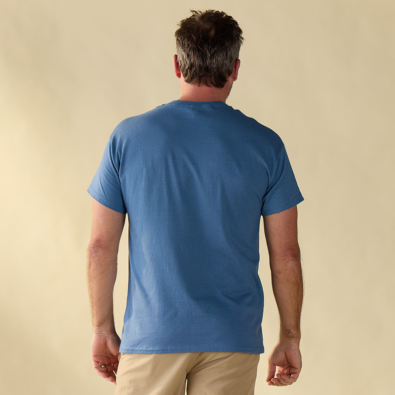 Navy Gold Emblem and Flag Blue Tee - Image 2