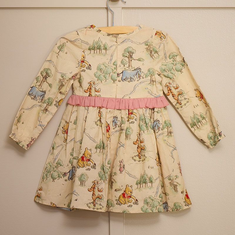 Toddler Pooh Allover Print Toile Woven Dress - Image 2