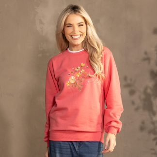Bee Bouquet Pink Pullover Fleece