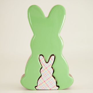 Wood Bunny with Mini Bunny