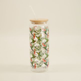 Glass Tumbler with Bamboo Lid
