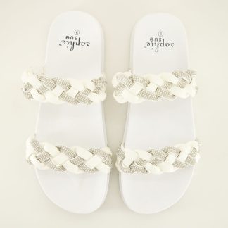 White and Bling Pool Slides