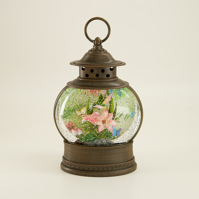 Hummingbird Lantern Glitter Globe - Image 2
