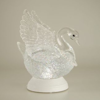 Acrylic Swan Glitter Globe