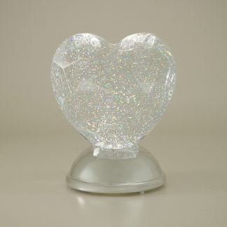 Acrylic Heart Glitter Globe