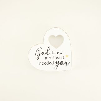 Needed You Heart Shape Block Sign