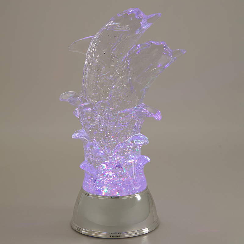Acrylic Dolphin Glitter Globe - Image 2