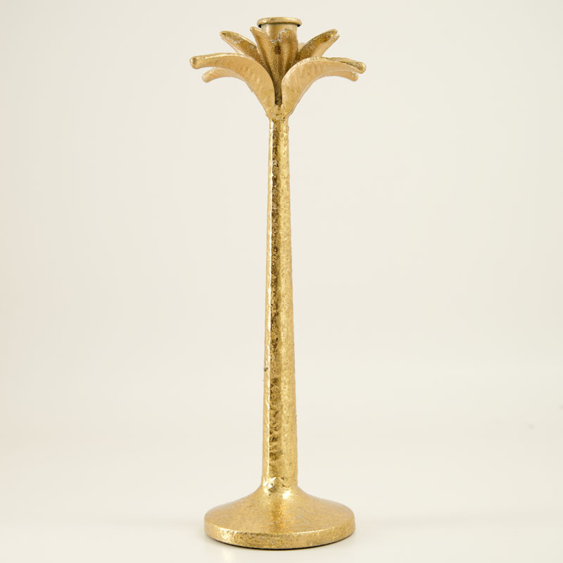 Large Metal Palm Tree Candle Holder - Image 3