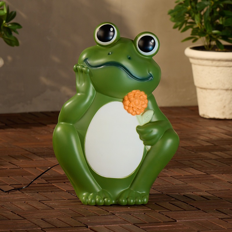 Frog with Orange Flower Blow Mold - Image 2