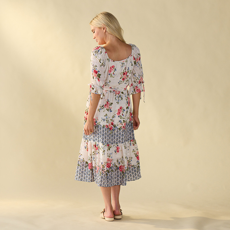 Border Print Floral Dress - Image 2