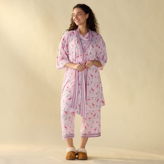 3 Piece Flamingo Pink PJ Set