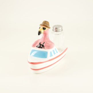 Glass Salt and Pepper Flamingo Holder
