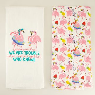 Flamingo Towels Set of 2