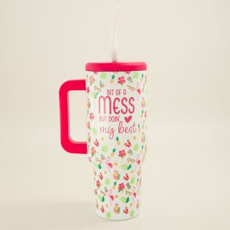 Bit Of A Mess 40 Oz. Tumbler with Straw