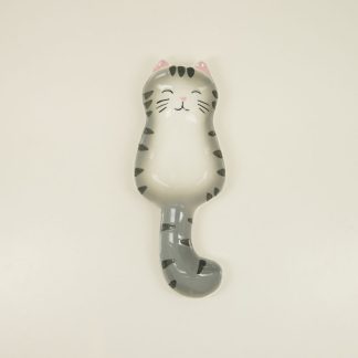 Stoneware Cat Spoon Rest