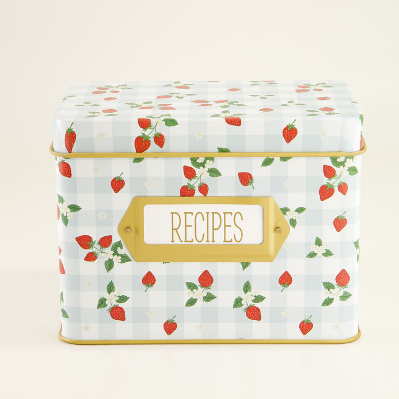 Metal Recipe Tin Box