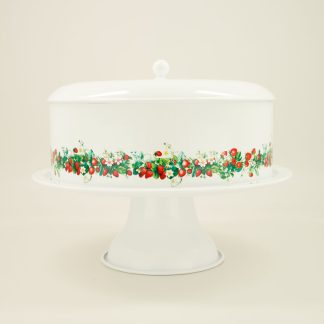Metal Covered Cake Plate
