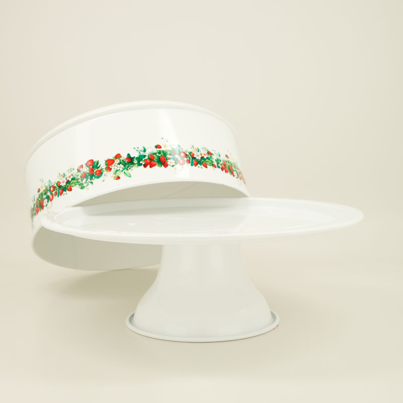 Metal Covered Cake Plate - Image 2