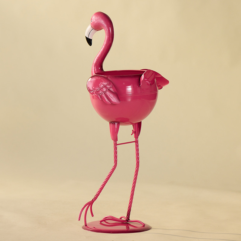 Metal Flamingo Planter - Image 2
