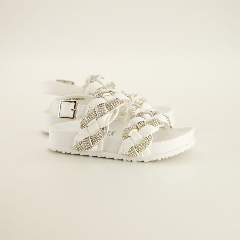 Toddler Braided Strap with Bling Sandals