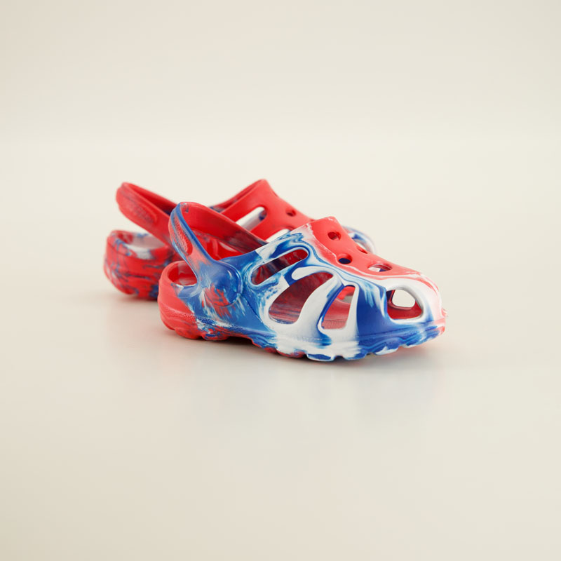 Infant Red, White, and Blue Tie-Dye Eva Clogs - Image 2